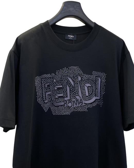 中性款刺绣棉质短袖T恤he011 商品图2