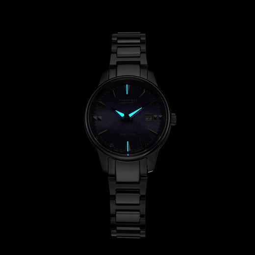 西铁城/CITIZEN 星河紫盘光动能情侣腕女表EW2595-81X 商品图5