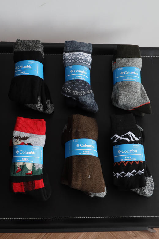 两双一卡 Co1umb1a 全毛巾加厚美利奴羊毛袜  PJ055 商品图0