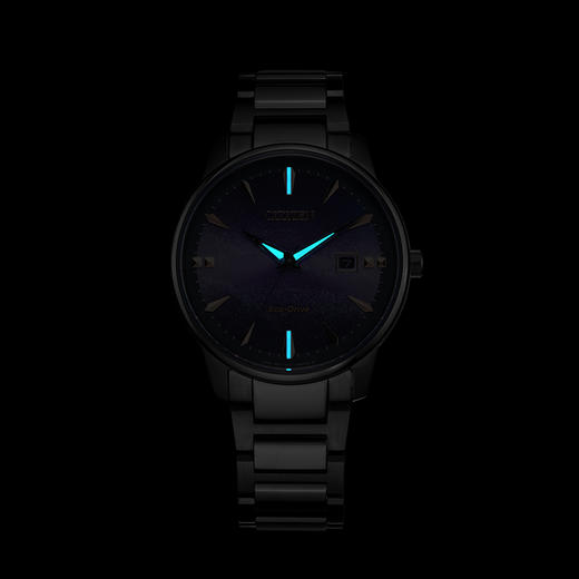 西铁城/CITIZEN 星河紫色盘光动能情侣腕男表BM7595-89X 商品图3