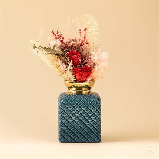 低语之家 轻奢陶瓷花瓶 内部水釉专为鲜花设计 客厅仿真花插花花瓶 商品图2