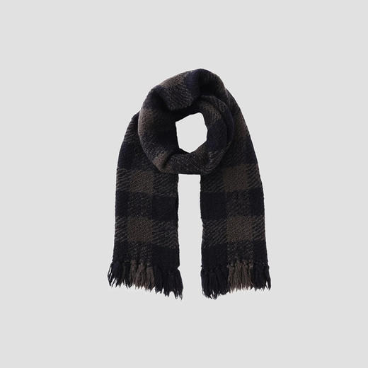 MHL CHUNKY WOOL CHECK SCARF 羊毛格子围巾 商品图4