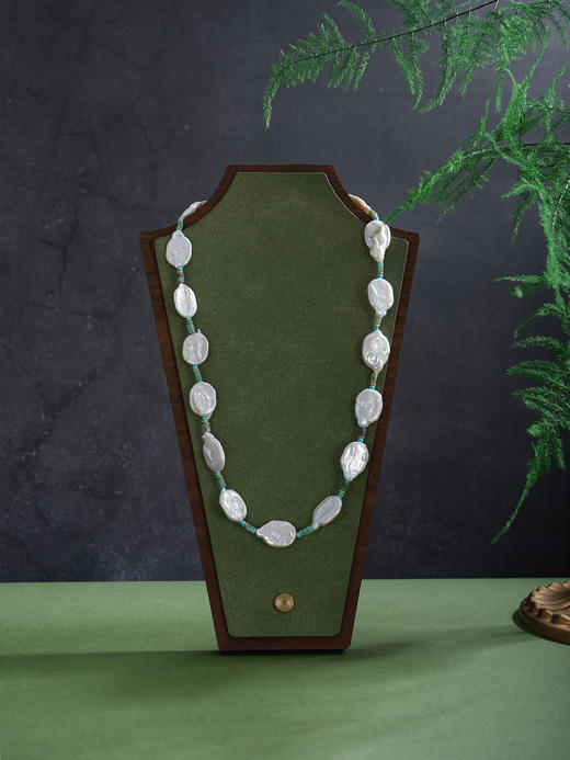 子佩集【海岸独白】银S925珍珠项链【SGN1170001】11*17mm片珠巴洛克2512 商品图0