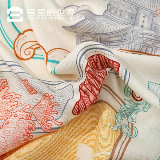 【故宫正品丝巾礼盒】2026马年新年羊绒羊毛方丝巾宫里的世界宫阙云间春节礼品 商品图6
