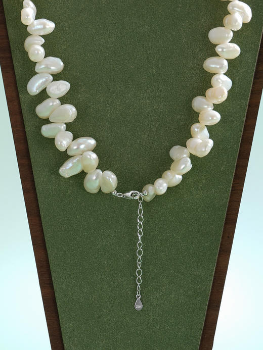 子佩集【‌幻海涟漪‌】银S925珍珠项链【SPN1300002】7*13mm珠巴洛克2512 商品图4