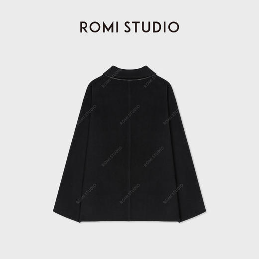 ROMI STUDIO“棕标甄选”牦牛绒双排扣蓬松软糯短款大衣RW24WW40900 商品图1