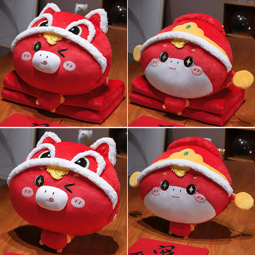 【品牌直发】加倍生活 醒狮小马驹三用抱枕 马年限定系列 年货节焕新 商品图3