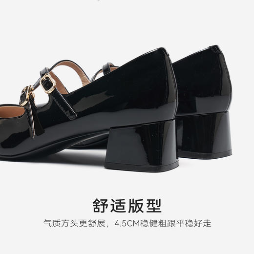 星期六26春新款法式交叉绑带粗跟玛丽珍SSE1111107 商品图11