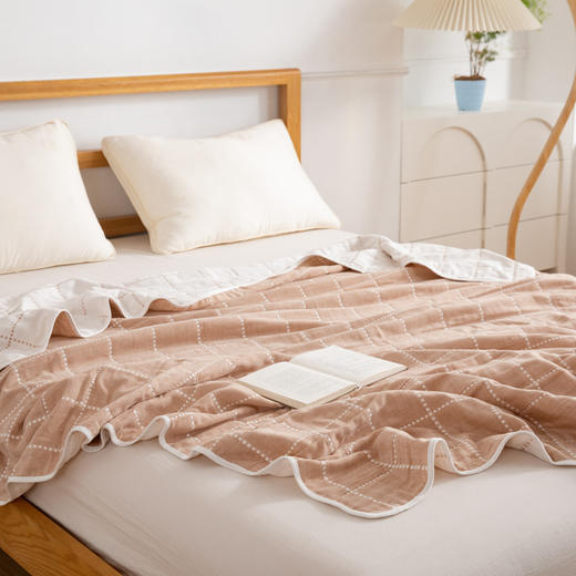 無印良品全棉六层纱毛巾被100%棉   150*200cm 商品图3