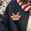 壁虎瑜伽【2512PJ474】百搭圣诞毛绒胸针 （5天发货） 商品缩略图1