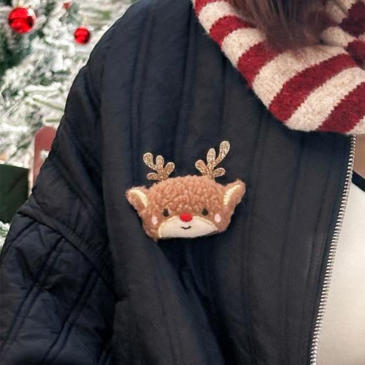 壁虎瑜伽【2512PJ474】百搭圣诞毛绒胸针 （5天发货） 商品图1