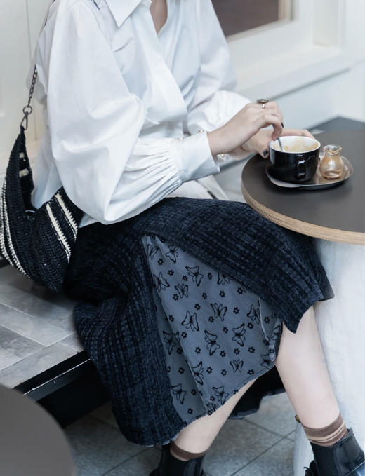 绝美重工秋冬烧花立体蝴蝶梦幻显瘦半身裙 商品图5