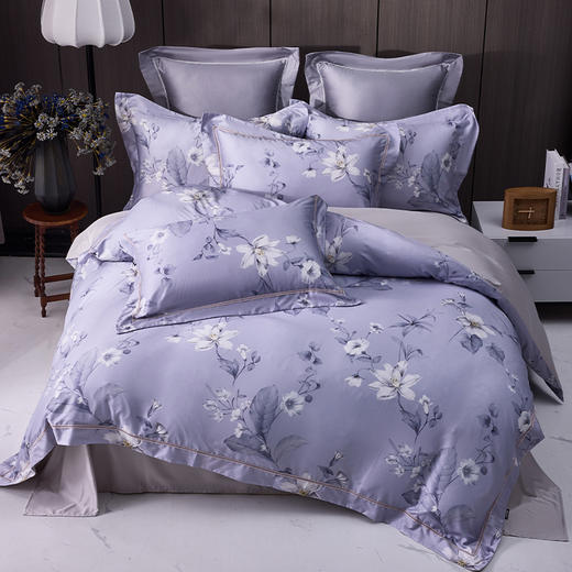 多喜爱 60S全棉缎纹四件套-梦中花园/夜薇花坞【60S长绒棉】【芬纳诺抗菌】精美礼盒 宽边&花边工艺 商品图8