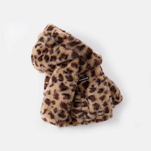 婴儿冬季新款豹纹外套女宝宝外穿韩版加绒加厚毛绒连帽儿童上衣 商品图3