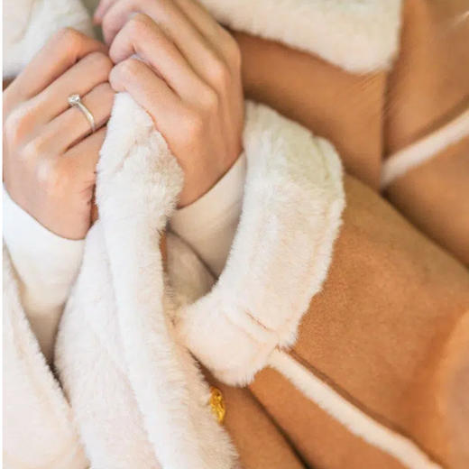 下单3-5天发货！MAX.GLOREA美拉德皮毛一体大衣 仿貂毛皮毛一体 夹克大翻领版型  毛质密实手感顺滑 不挑身材 显瘦洋气 商品图6