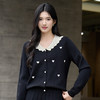 奢姿大码女装2025冬季胖妹妹时尚爱心撞色针织衫气质甜美显瘦上衣9854694220 商品缩略图0