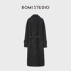 ROMI STUDIO“棕标甄选”山羊绒绵羊毛收腰厚款毛呢大衣RW24WWT1014 商品缩略图5