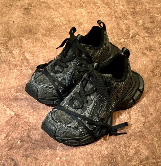 中性款3xl 绑带牛仔布老爹鞋he004 商品图0