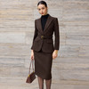 法小曼*子珍专区绵羊毛西装套装女气质老钱风职业装毛呢西服外套秋冬通勤两件套 商品缩略图8