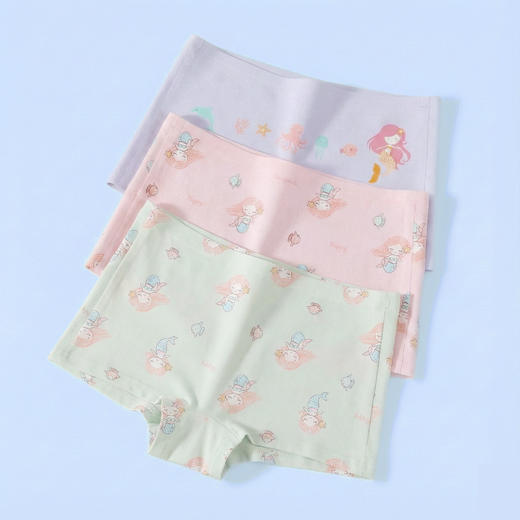 连绵· 女童舒棉无痕平角内裤 3条装（3-9岁） 商品图3