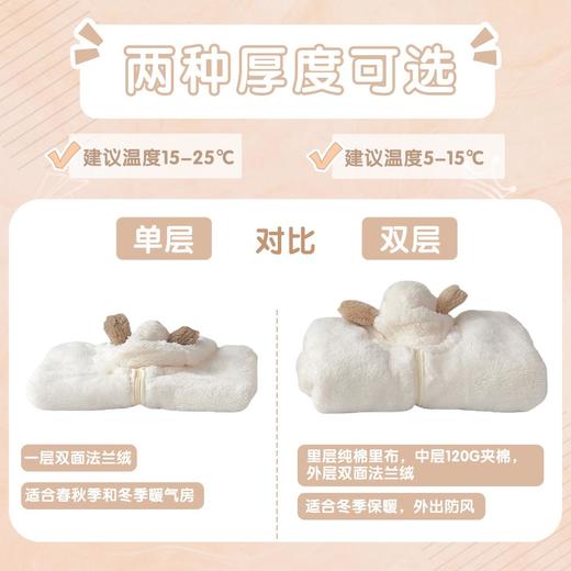 婴儿秋冬季衣服加棉加厚连体衣男女宝宝法兰绒保暖外出爬服棉服 商品图2