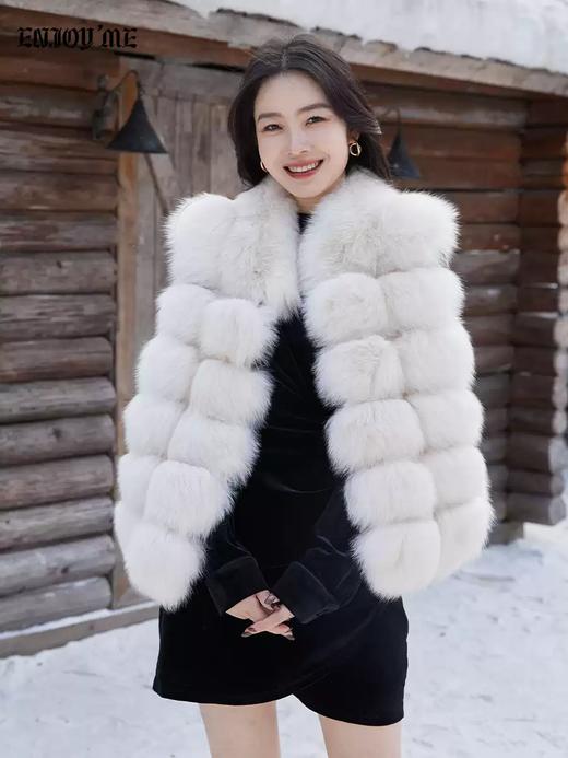 【门店同款】ENJOY冬季“暖冬软糖”六节皮草马夹 168099892 商品图0