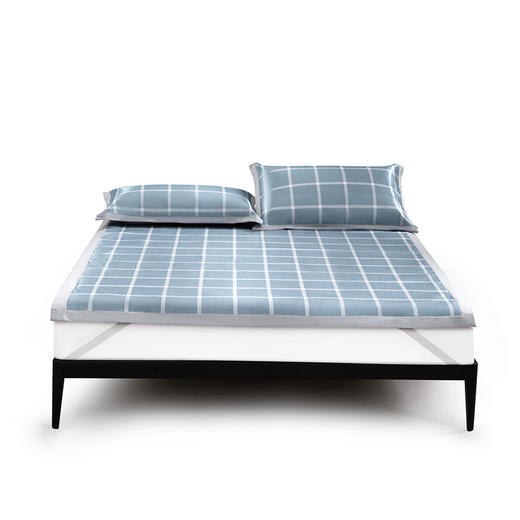 水星家纺格纹冰丝席150cm×200cm 125575 商品图1