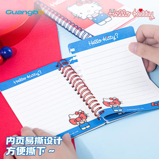 广博三丽鸥文具凯蒂猫镭射线圈本笔记本本子日记本记事本彩色卡通内页手账本子A6高颜值笔记本/颜色随机 商品图3