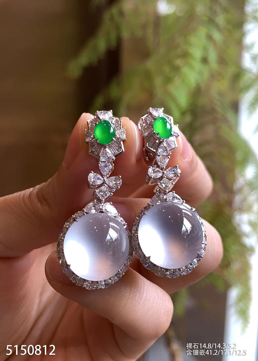 玻璃种蛋面耳坠【5150812】具体价格微信咨询 商品图5