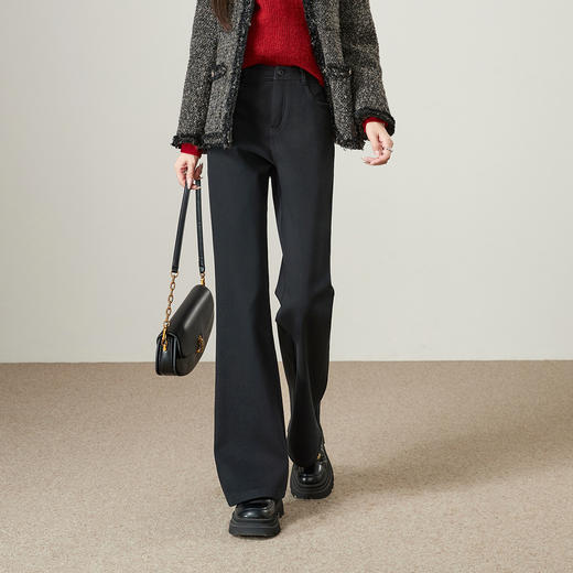 【厚绒-微喇牛仔】逸阳冬加绒加厚不易褪色微喇叭牛仔裤8757V 商品图9