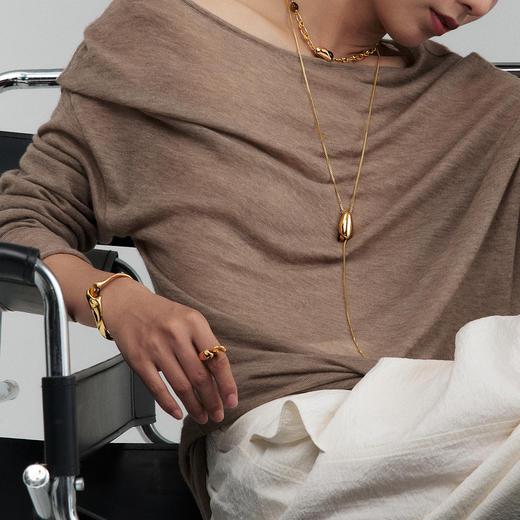 盐岛 W水滴系列水滴戒指 商品图6