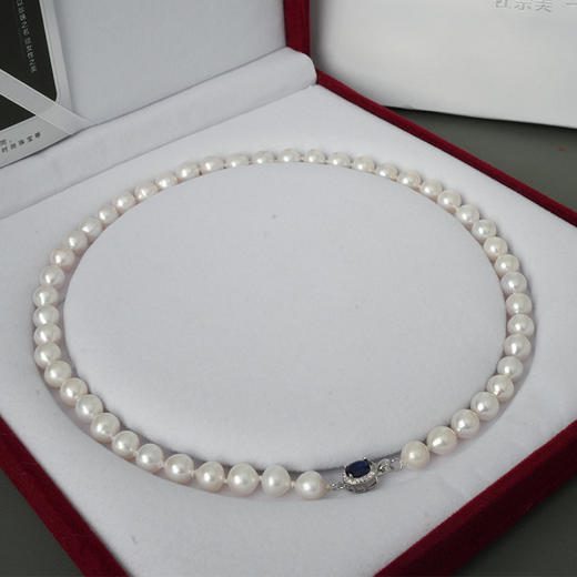 【秒杀】佐奈美（SANAMI）蓝色宝石淡水珍珠项链 商品图2