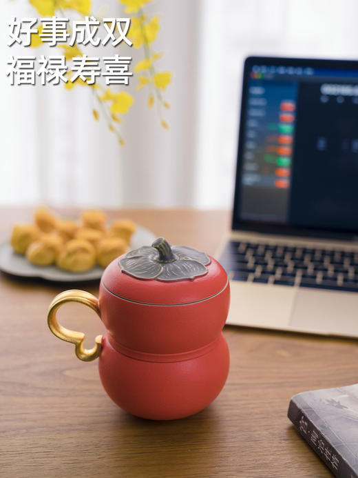 【预售7天】万仟堂茶具事事如意办公杯陶瓷杯子水杯大容量马克杯喝茶茶具茶杯 瓷器商品不支持七天无理由 商品图1