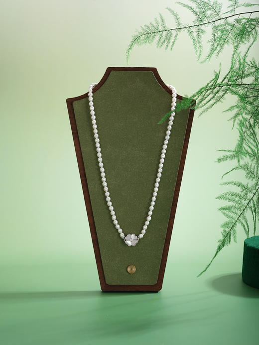 子佩集【心愿四叶】珍珠项链【XXXL006】4mm珠磁吸扣四叶草2512 商品图0