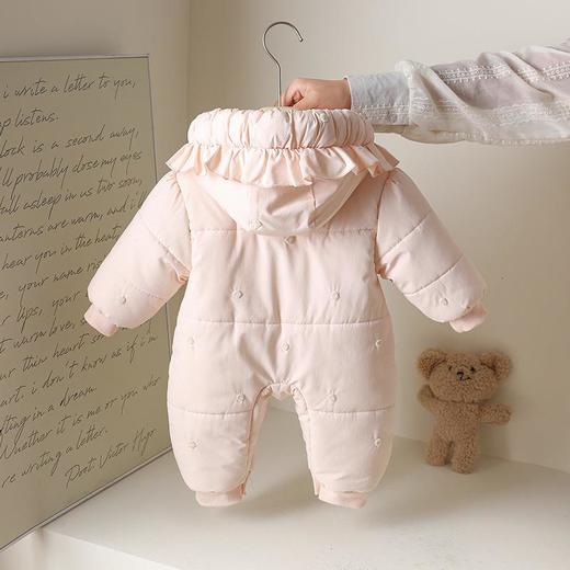 2025秋冬新款婴儿加绒加厚连体衣可爱女宝宝冬季保暖外出服爬服 商品图3