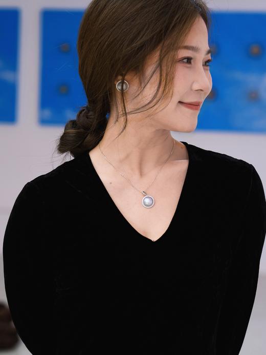 【秒杀】佐奈美（SANAMI）墨灰贝影海水马贝吊坠 商品图4