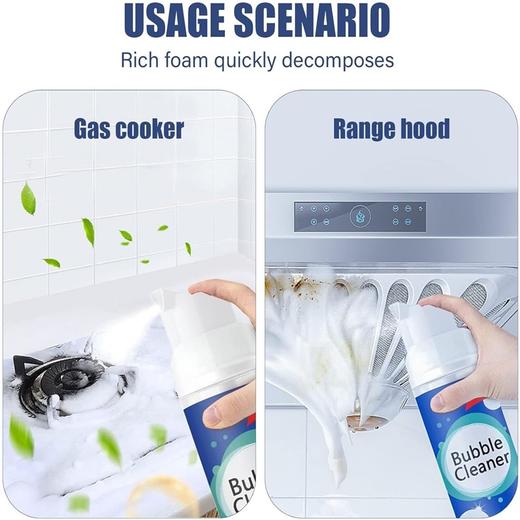 【2支】JUE-FISH 泡泡清洁剂 重油渍泡沫清洁喷雾 多用途厨房深层清洁免冲洗 商品图3