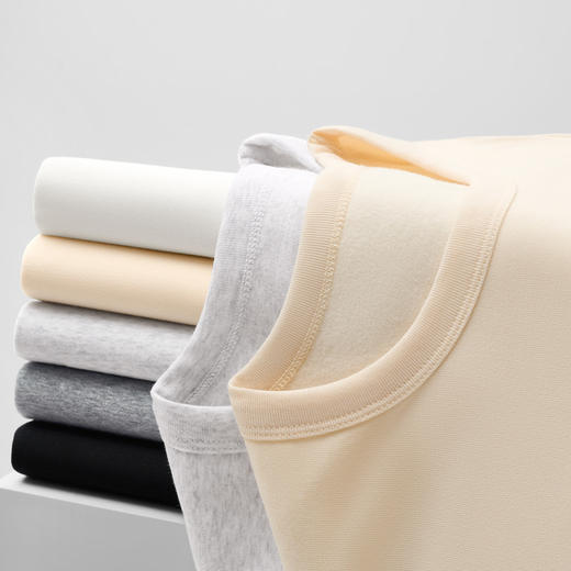 【69元/2件】2025年秋冬季保暖纯棉T恤 休闲轻薄绒加厚修身内T恤上衣 商品图0