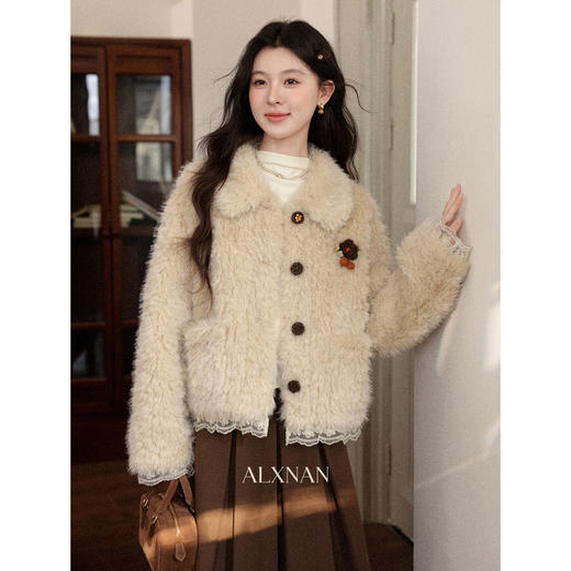 鹿向南【1220/20:00新品前1小时7折限量100件】燕麦色短外套 商品图2