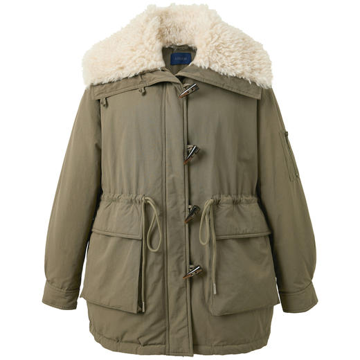 三彩2026春季新款派克羽绒服毛绒翻领90白鸭绒外套休闲M 商品图4