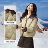  【年货节】熙世界巴恩风针织翻领拼接羽绒棉衣棉服女冬装小个子短款棉袄外套 商品缩略图2