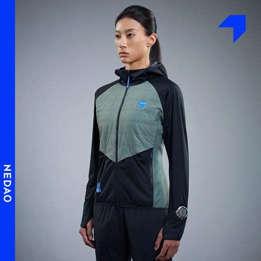 内道撞色拼接带帽软壳女士防风透气马拉松训练比赛跑步外套 商品图3