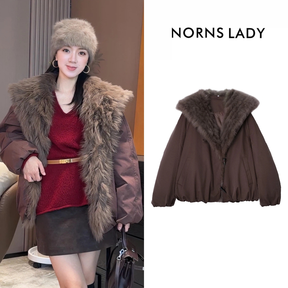 NORNS LADY诺恩 冬季毛领加厚保暖外套时尚皮毛一体 H25WK90977-12.16直播