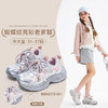 英氏冬季女童时尚舒适加绒蝴蝶结魔术贴加棉休闲运动鞋YHFEL2542302 商品缩略图0