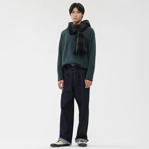 MHL CHUNKY WOOL CHECK SCARF 羊毛格子围巾 商品图3