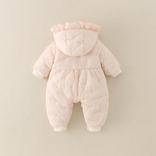 婴幼儿冬季款加厚女宝宝外穿连帽连体衣甜美可爱爬服加绒保暖棉服 商品图2
