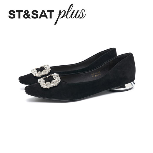 星期六26春新款方钻低跟通勤宴会单鞋SSE1111165 商品图7