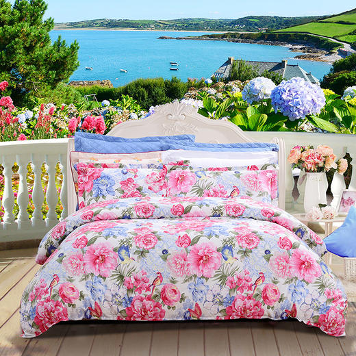 富安娜（FUANNA）磨毛四件套-群芳尽艳203*229cm 商品图2