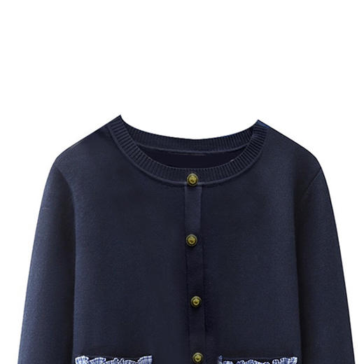 奢姿大码女装2026冬季时尚花边装饰圆领套装胖妹妹气质减龄两件套9854935276 商品图3