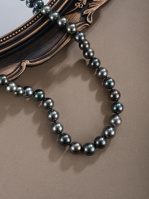 子佩集【玄夜珠光】G18K金项链【ZXLHZ】10mm珠黑2512 商品图4